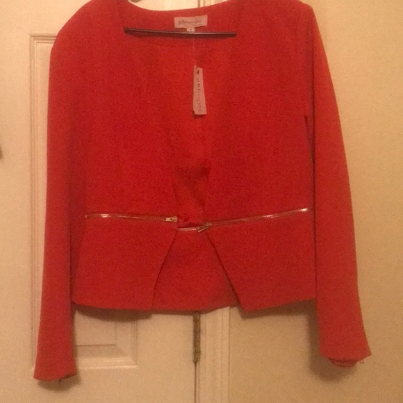 philosophy red blazer